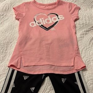 2pc Adidas set pink and black